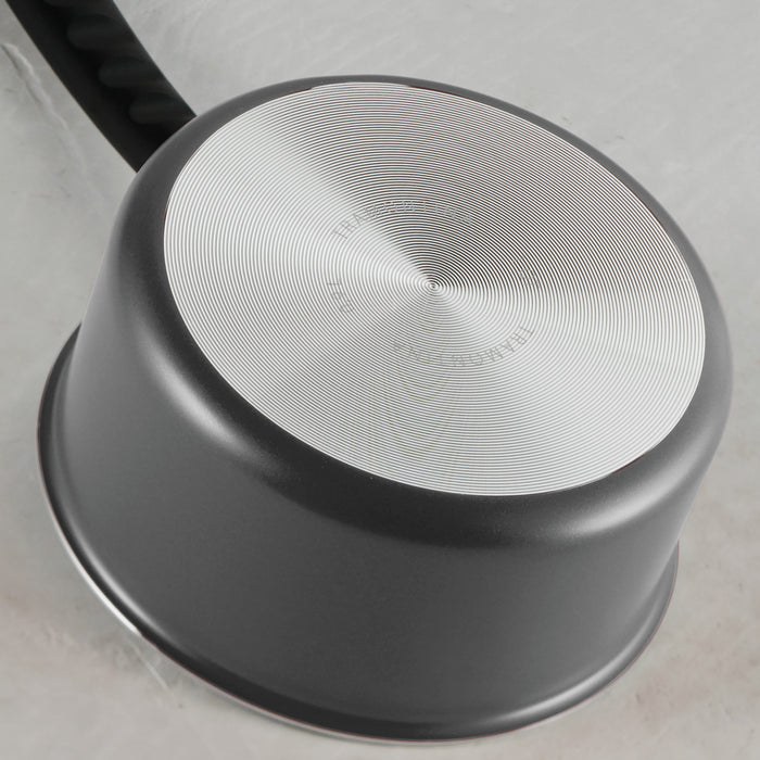 1 Quart Ceramic Nonstick Open Sauce Pan, Steel Gray