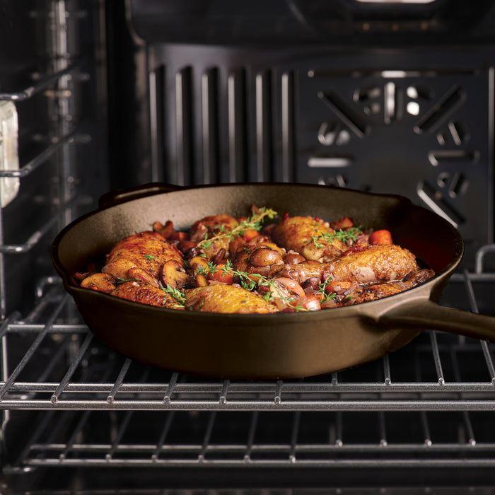10 & 12-Inch Preseasoned Cast Iron Skillet - 2 Pack