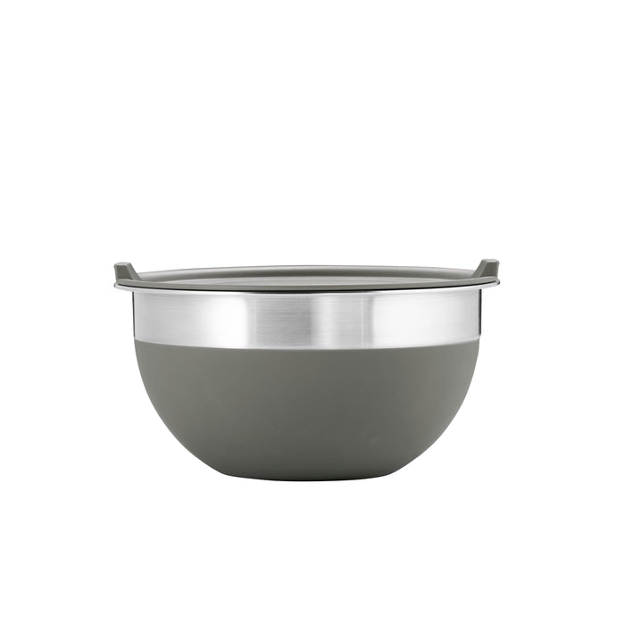 10 Piece Covered Stainless Steel and Silicone Mixing Bowl Set with Grating Tools