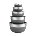 10 Piece Covered Stainless Steel and Silicone Mixing Bowl Set