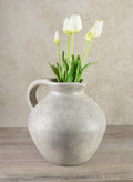 10.5in Tall Rezo Rustic Gray Pitcher Ceramic Vase Decor Jamali Garden
