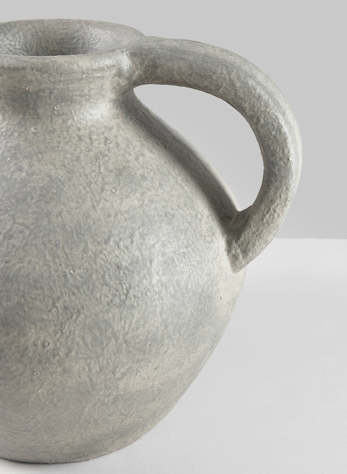 10.5in Tall Rezo Rustic Gray Pitcher Ceramic Vase Decor Jamali Garden