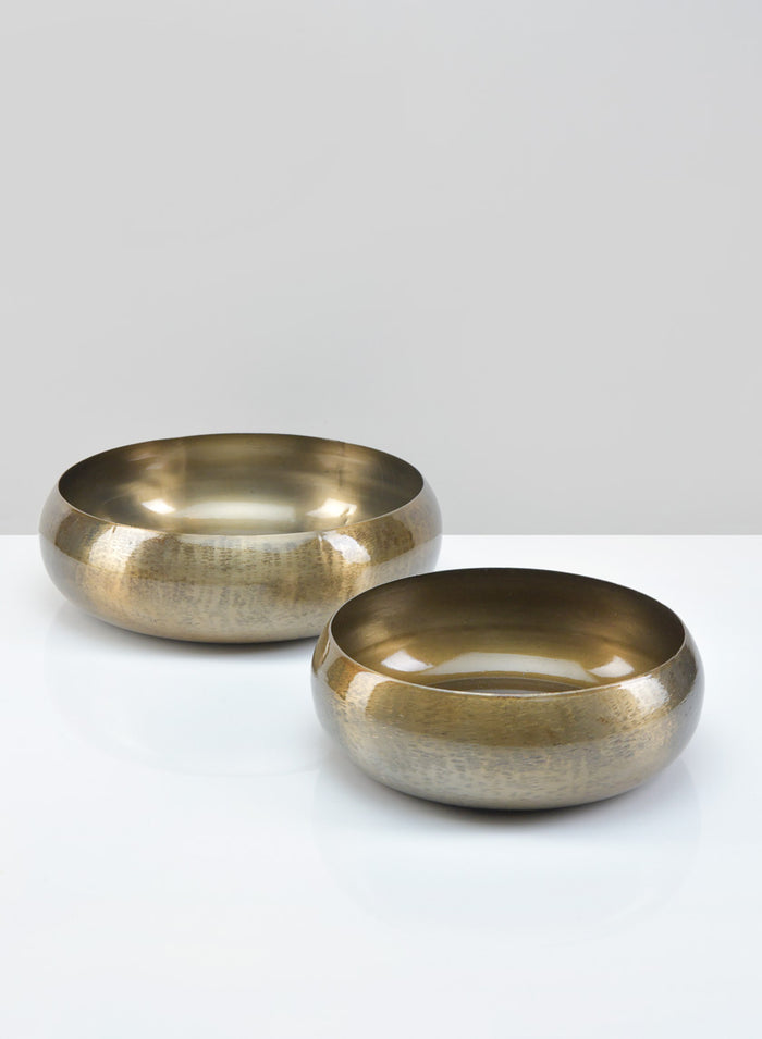 10.5in Wide Bursa Iron Bowl Decor Jamali Garden