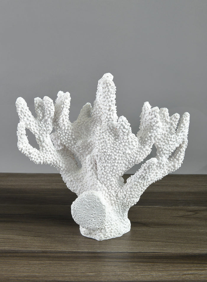 10in Long Artificial White Finger Coral Decor Jamali Garden