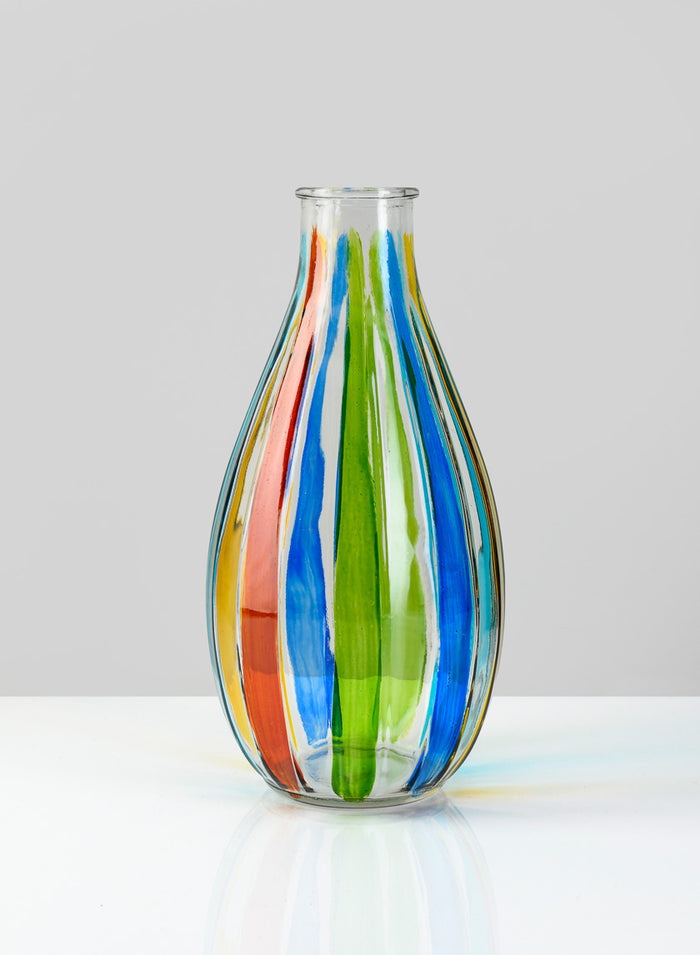 10in Tall Harlequin Glass Vase Decor Jamali Garden