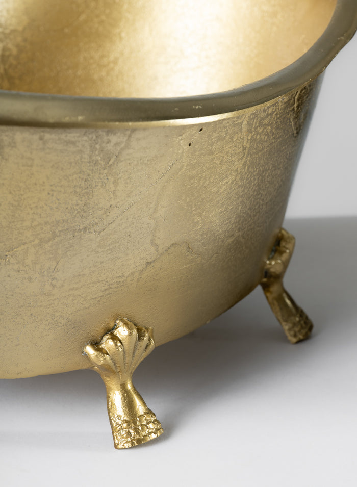 11.5in Wide Atelier Decorative Metal Mini Royal Bathtub Decor Jamali Garden