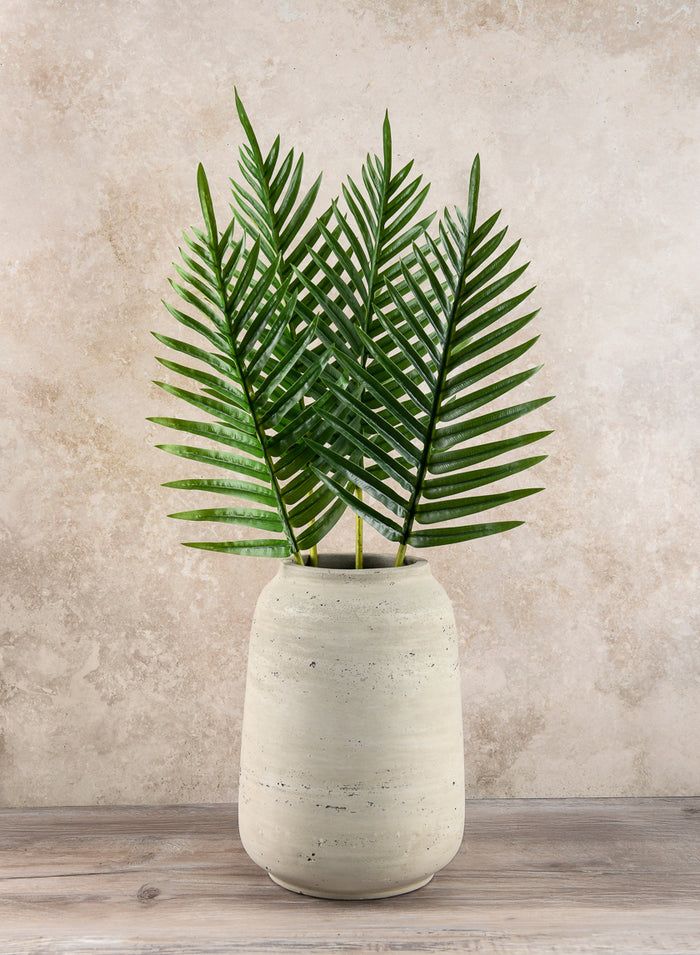 Atzi Natural White Deco Vase Decor Jamali Garden