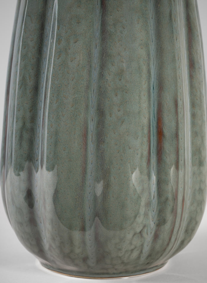 11in Tall Grey Glazed Leif Ceramic Vase Decor Jamali Garden