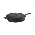 12.5 Inch Cast Iron Covered Skillet  Pre-Seasoned