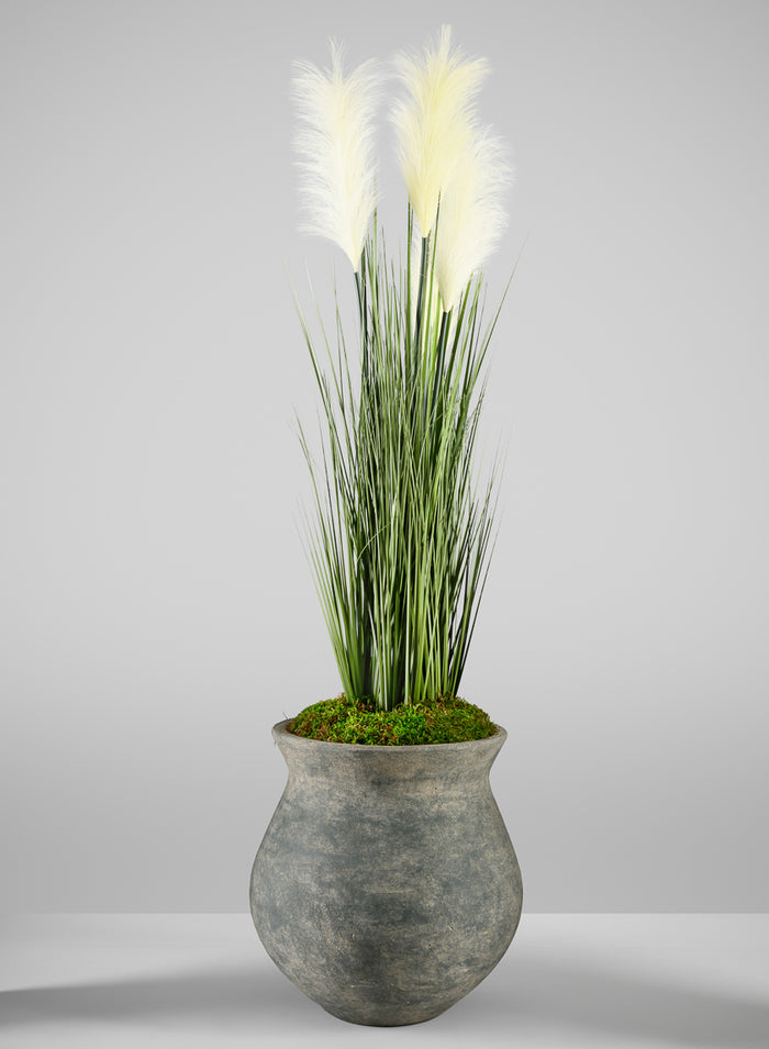 12.5in Tall Amadora Weathered Stoneware Deco Ceramic Vase Decor Jamali Garden