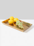 12in Long Rectangular Le Mans Gold Tray Decor Jamali Garden