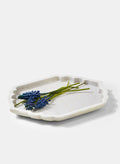 12in Long Taj Mahal White Marble Tray Decor Jamali Garden