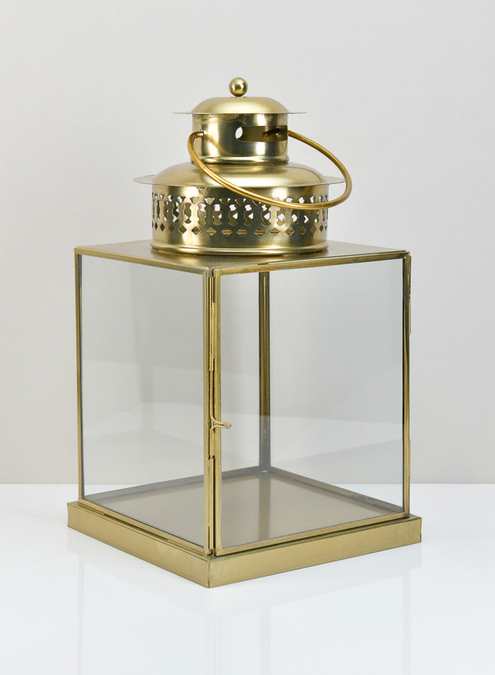 12in Tall Behnam Gold Lantern Decor Jamali Garden