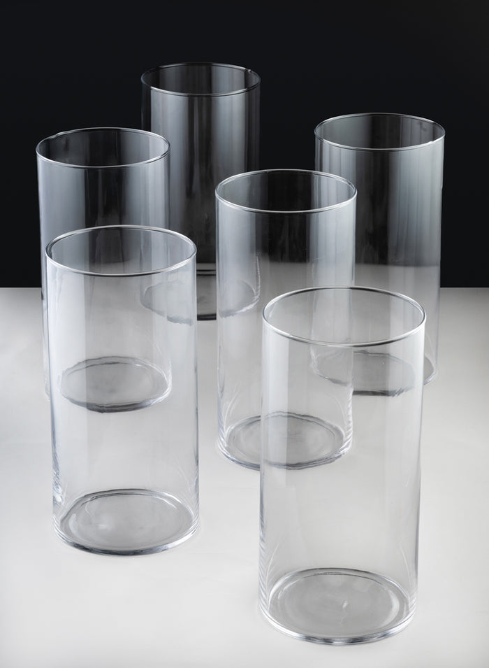 12in Tall Best Value Glass Cylinder Vase, Set of 6 Decor Jamali Garden