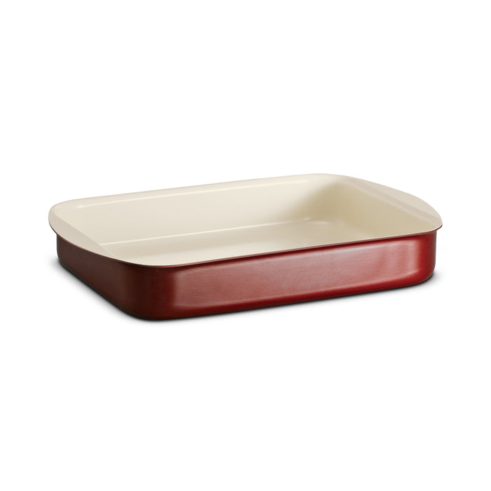 14 x 10 Inch Ceramic Roasting Pan - Metallic Copper