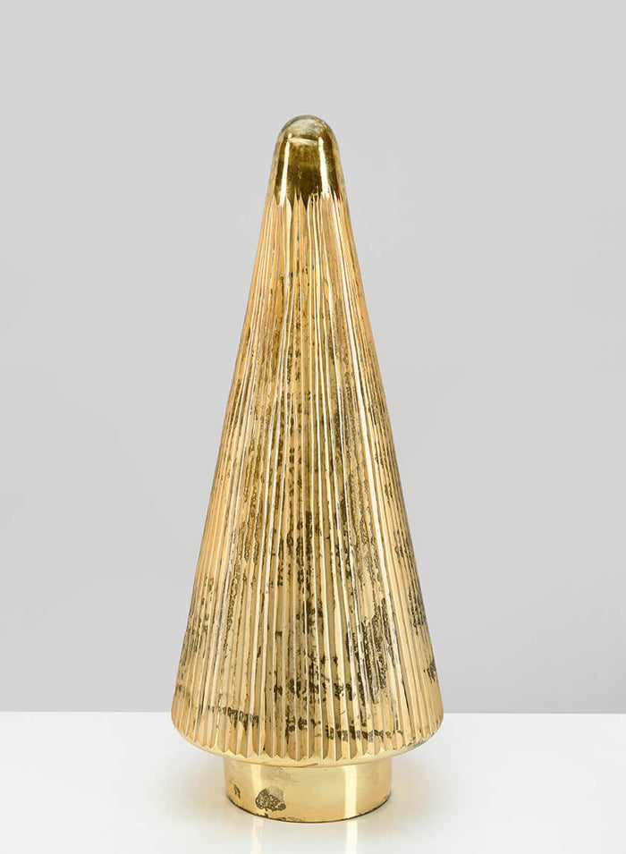 14.75in Tall Gold Arrow Stripe Christmas Tree Decor Jamali Garden