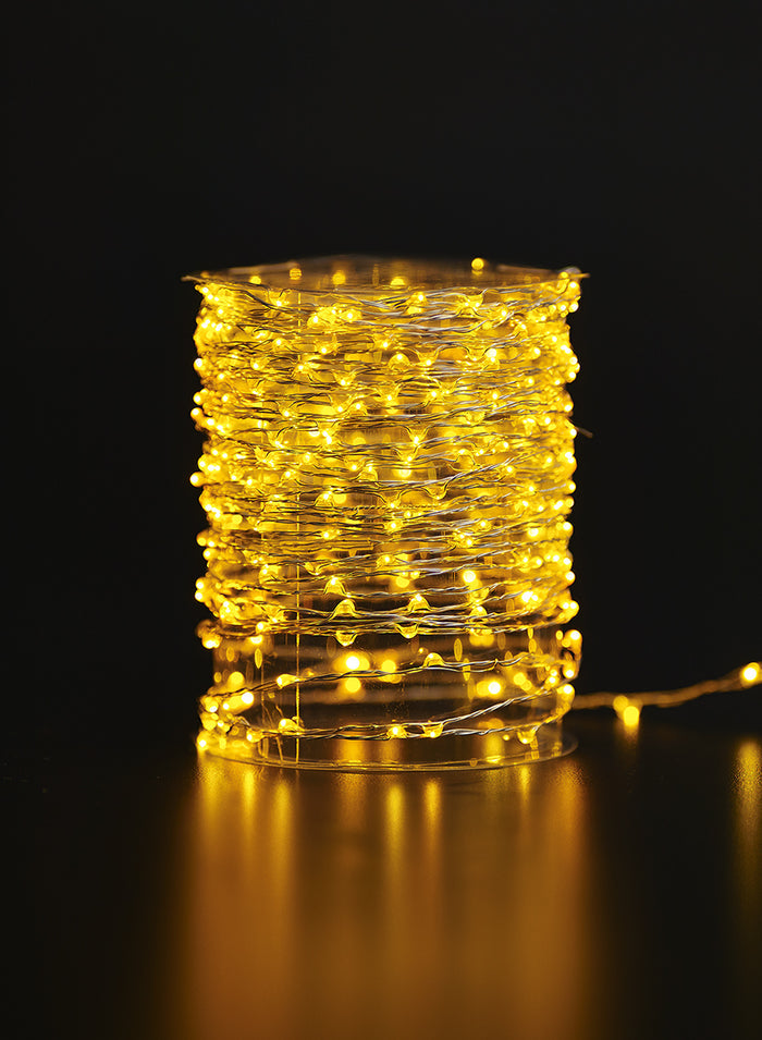 14ft Long Amber Naked Wire L.E.D. Lights String Decor Jamali Garden