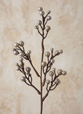 14in Long Coffee & Platinum Glitter Berry Pick, Bundle of 12 Decor Jamali Garden