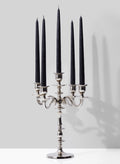 14in Tall Nickel Candelabra Decor Jamali Garden