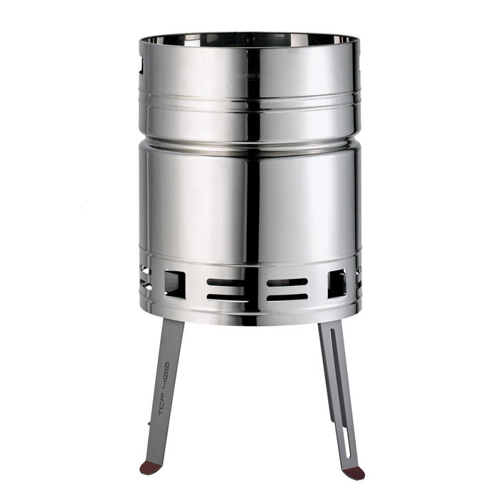 15.5 in Stainless Steel Round BBQ Charcoal Grill with Stand