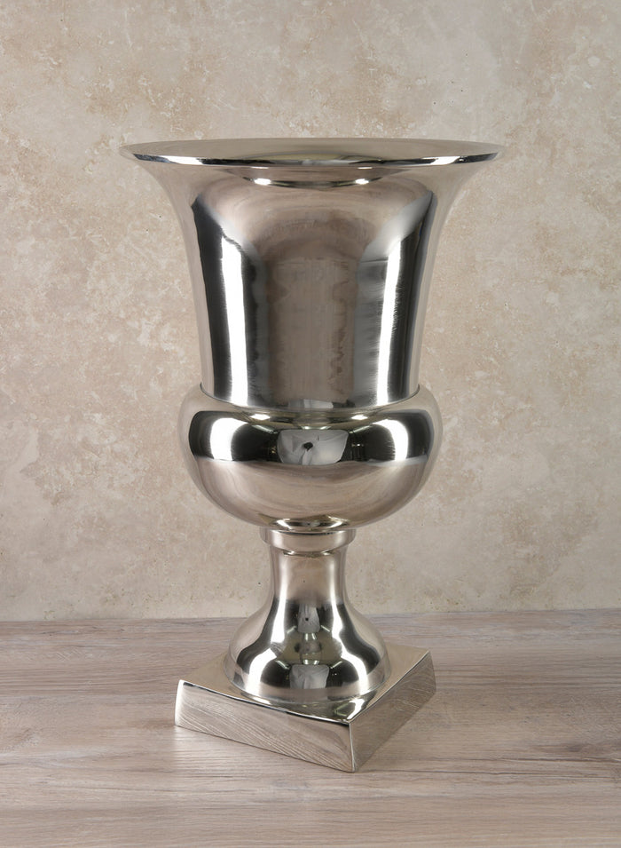 15.5in Tall Nickel Urn Decor Jamali Garden