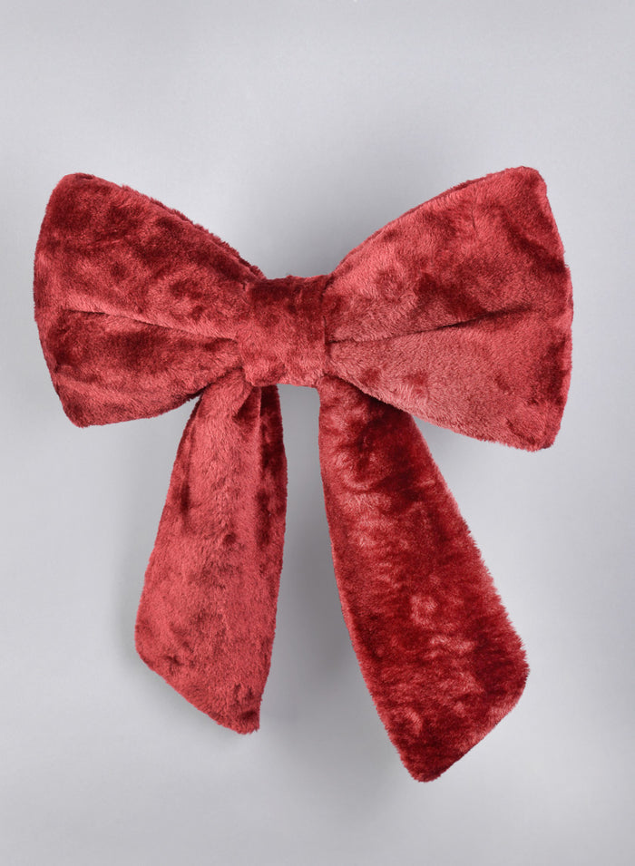 15in Long Thick Fleece Bow Decor Jamali Garden