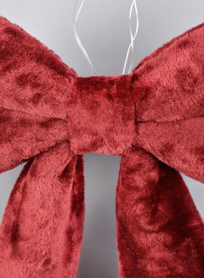 15in Long Thick Fleece Bow Decor Jamali Garden