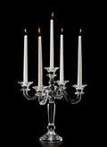 15in Tall Crystal Square Cup Candelabra Decor Jamali Garden