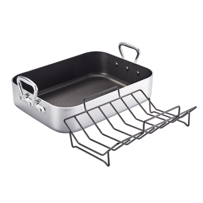 16 Inch Nonstick Roasting Pan with "V" Rack