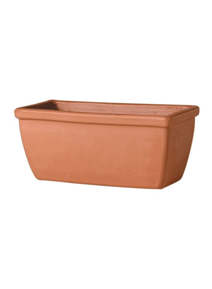 16.5in Long Roman Plain Clay Window Box Decor Jamali Garden