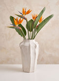17in Tall Argamon Sand White Ceramic Deco Vase Decor Jamali Garden