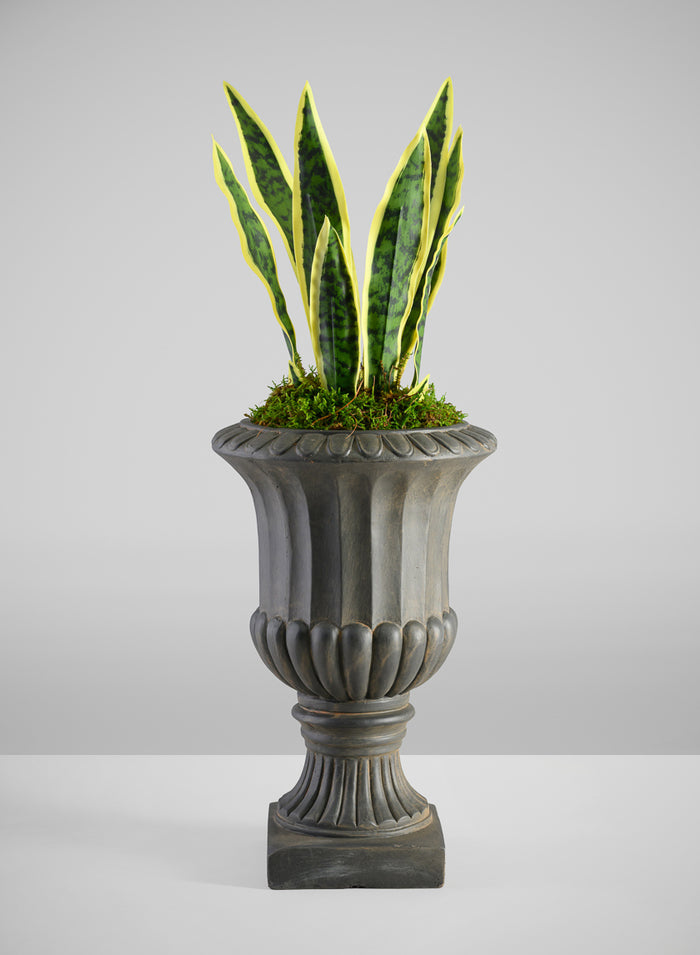 17in Tall Bronze Fiberclay All Weather Urn Decor Jamali Garden