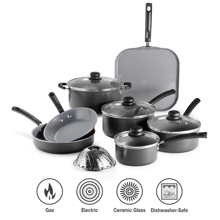 18 Piece Ceramic Nonstick Cookware Set