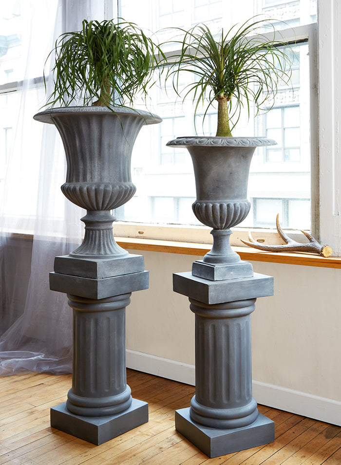 18in Tall Zinc Urn Decor Jamali Garden