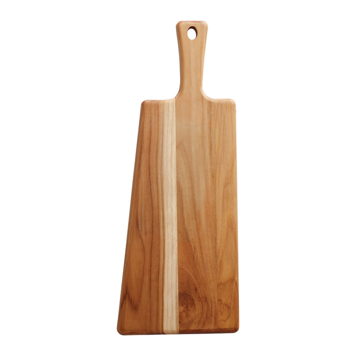19 Inch x 7.5 Inch Teak Wood Rectangle Serving Board with Handle