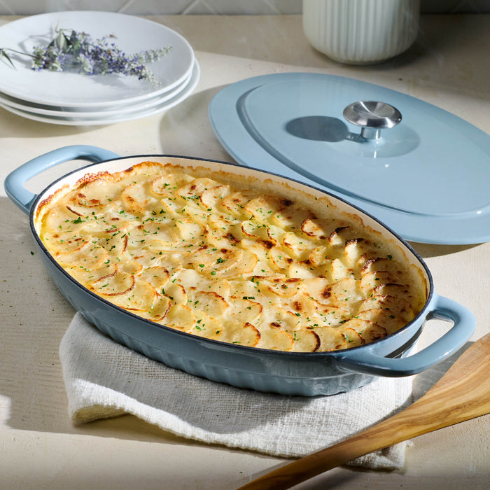 2 Piece Cast Iron Au Gratin Dish
