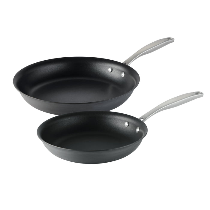 2 Pk 10 Inch and 12 Inch Hard Anodized Fry Pans