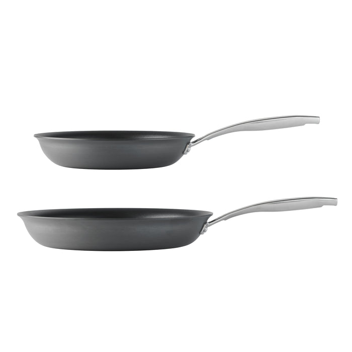 2 Pk 10 Inch and 12 Inch Hard Anodized Fry Pans