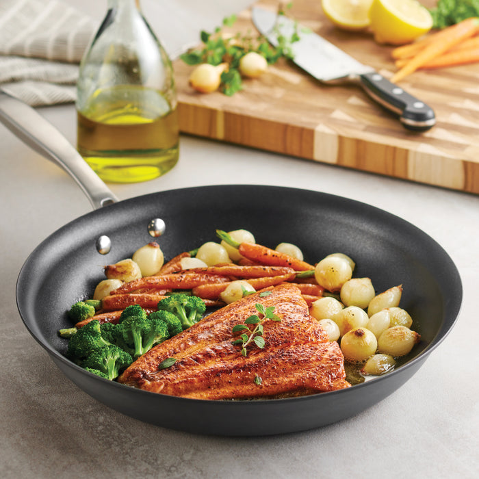 2 Pk 10 Inch and 12 Inch Hard Anodized Fry Pans