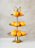 21in Tall Atelier 3 Tier Gold Display Metal Stand Decor Jamali Garden