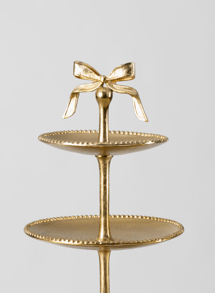 21in Tall Atelier 3 Tier Gold Display Metal Stand Decor Jamali Garden