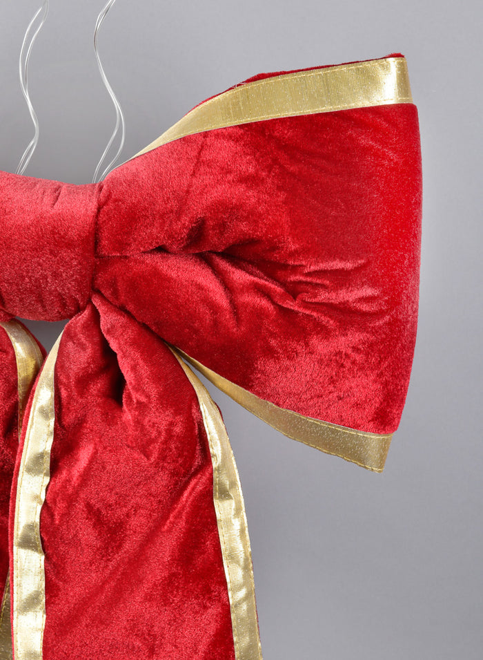 22in Long Gold Edge Velvet Bow Decor Jamali Garden