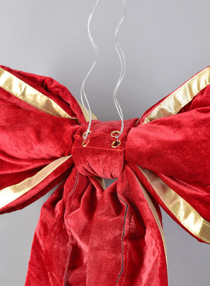 22in Long Gold Edge Velvet Bow Decor Jamali Garden