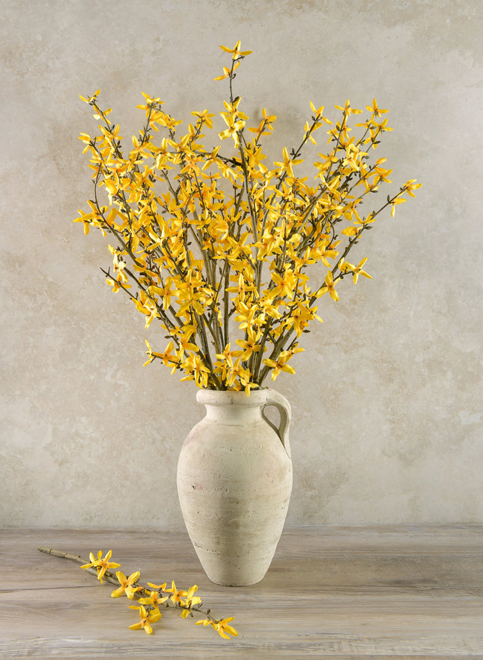 24in Long Blooming Forsythia Branch, Case of 12 Decor Jamali Garden