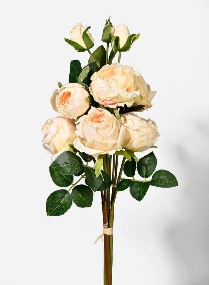 24in Long Pastel Yellow Roses Bouquet, Case of 12 Decor Jamali Garden
