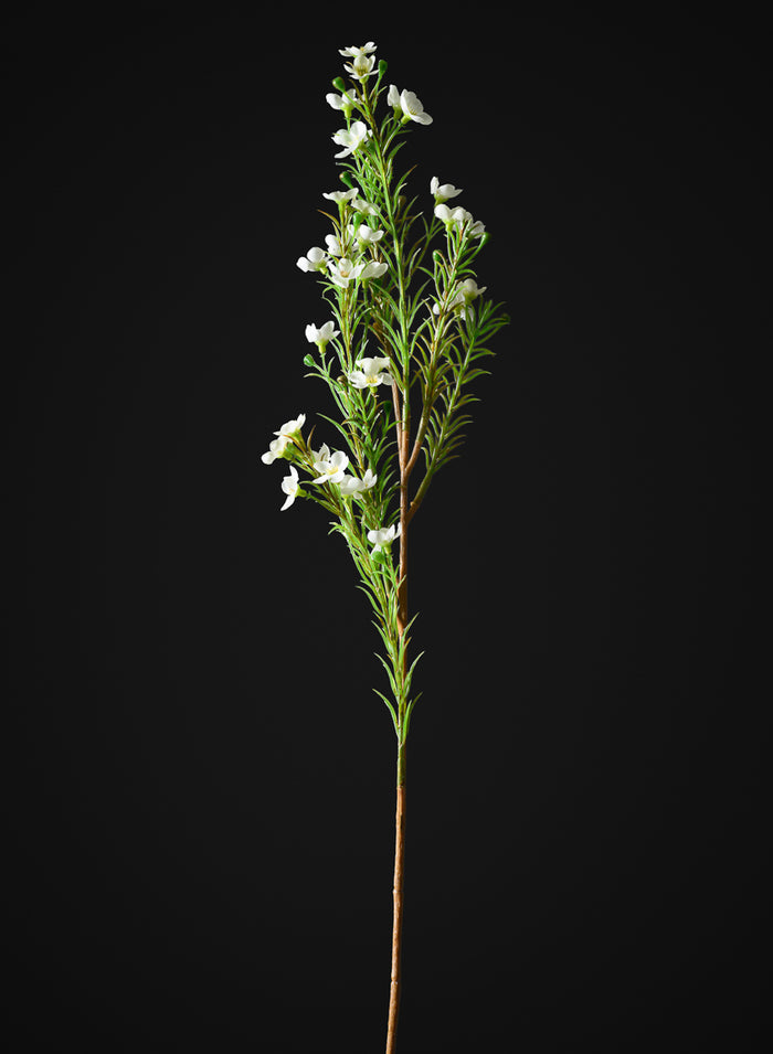 24in Long White Wax Flower Spray, Case of 12 Decor Jamali Garden