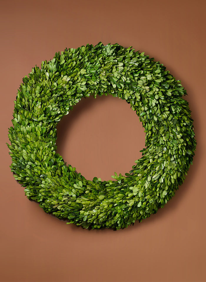 24in Wide Preserved Boxwood Wreath Decor Jamali Garden