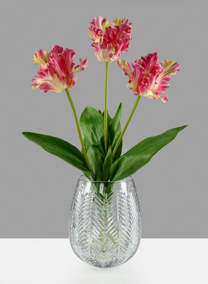 26in Long Pink Parrot Tulip, Case of 12 Decor Jamali Garden