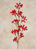 26in Long Shiny Red Berries Pick, Case of 12 Decor Jamali Garden