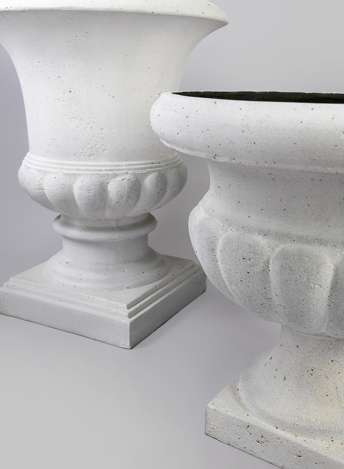 26in Tall Lilith Antique White Urn Decor Jamali Garden